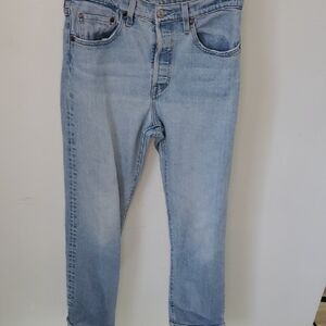 Levi Vintage Button Fly Womens Cuffed Jeans